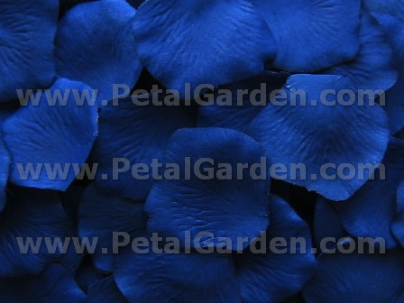 Blue silk rose petals